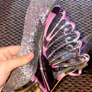 Sparkly Stripper Platform butterfly heels 🦋